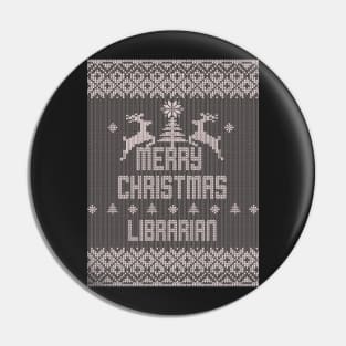 Merry Christmas LIBRARIAN Pin