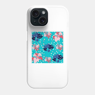 Blue leaves Phone Case