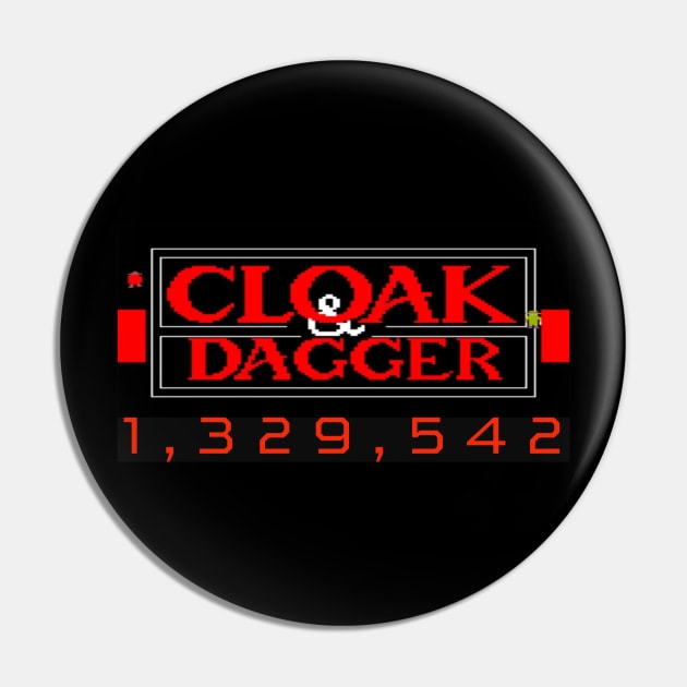 Cloak & Dagger - 1,300,029  8Bit Pin by Atomic City Art