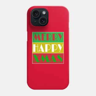 Merry Happy Xmas - Back Phone Case