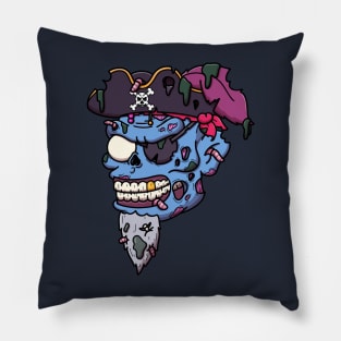 Zombie Pirate Captain Face Pillow