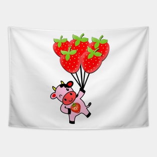 strawberry cow 5 Tapestry