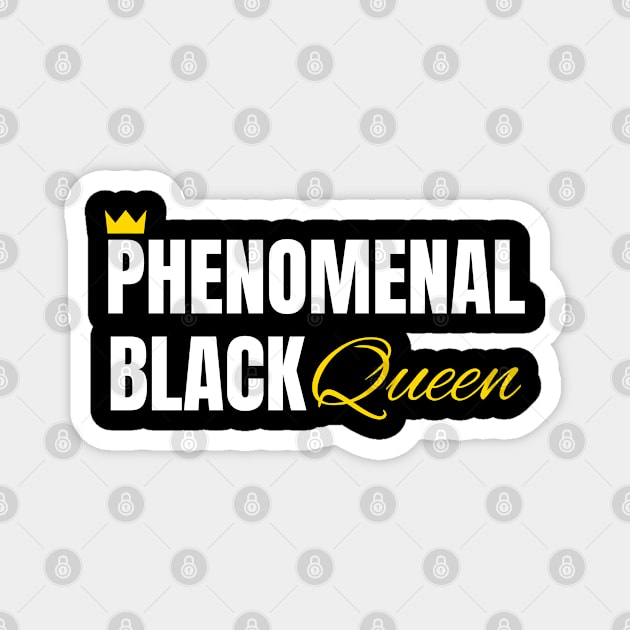 Phenomenal Black Queen, Black Queen, Phenomenal Woman, Black Woman Magnet by UrbanLifeApparel