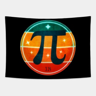 PI Day Retro Sunset Design Tapestry