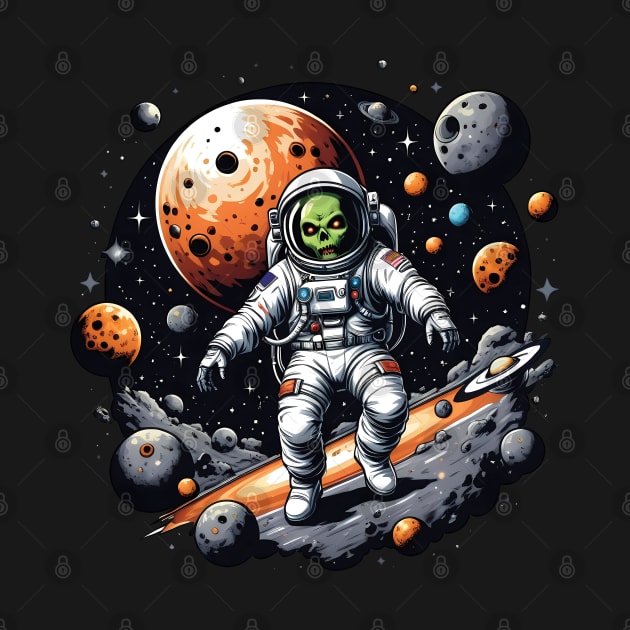 Zombie Alien in Space by ArtfulTat
