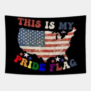 Celebrate Independence Day with Patriotic Pride: This Is My Pride Flag Tapestry