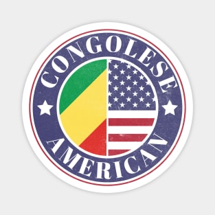 Proud Congolese-American Badge - Congo, Republic of the Flag Magnet