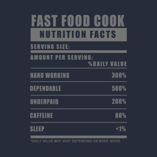 Fast Food Cook Underpaid Humor T-Shirt