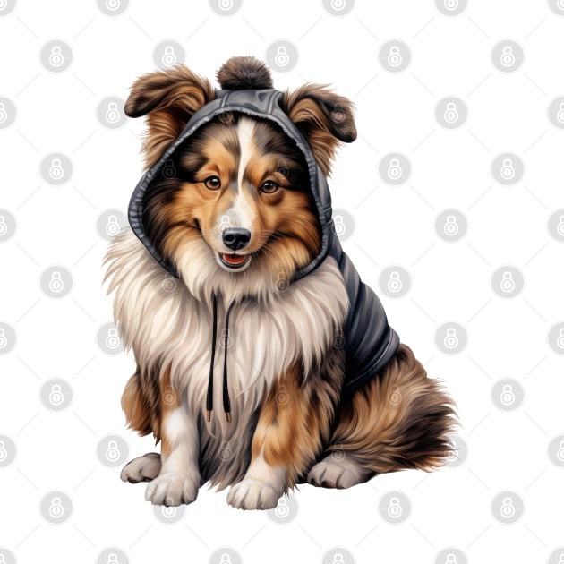 Winter Shetland Sheepdog by Chromatic Fusion Studio