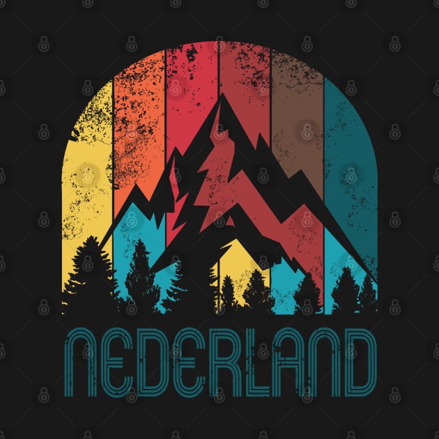 Retro City of Nederland T Shirt for Men Women and Kids by HopeandHobby