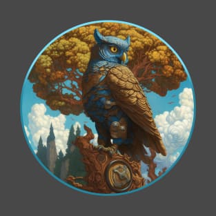 Steampunk Owl by a Tree T-Shirt