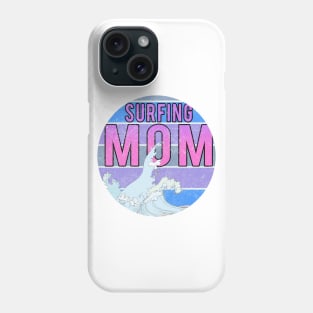 Surfing Mom // Wave blue sunset Phone Case