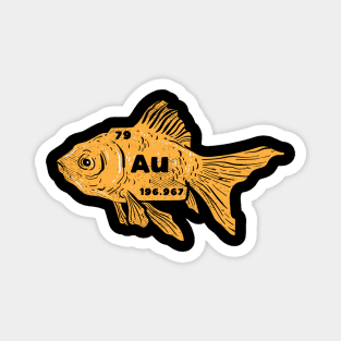 Periodic Table Element Goldfish Magnet