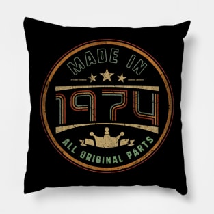 Made In 1974 Birthday Pillow