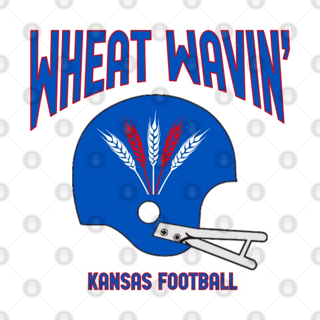 Wheat Wavin KU Football by Fountain City Designs KC