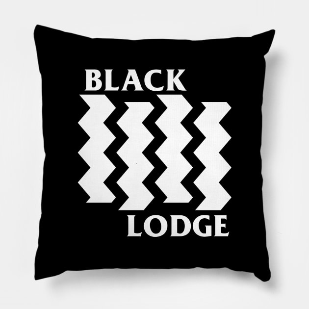 BLACK LODGE Pillow by Aries Custom Graphics