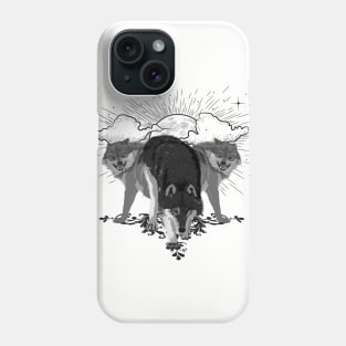 Wonderful wolves in black and white Phone Case
