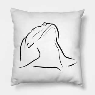 Minimalist Abstract Woman Body Line Pillow