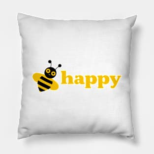 Bee happy (yellow) Pillow