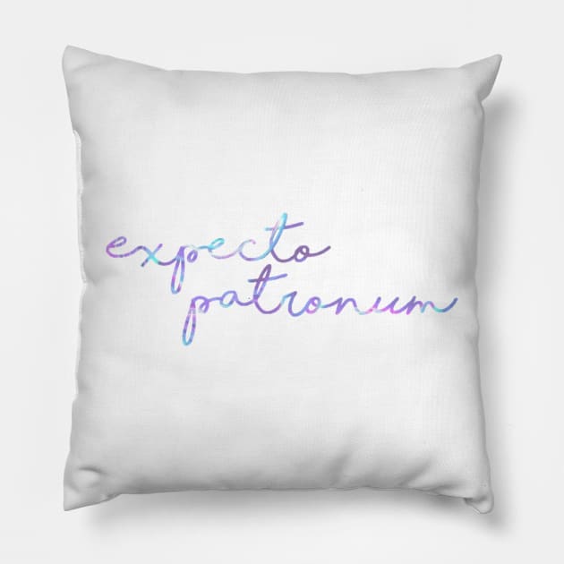 Neon Expecto Patronum Pillow by annmariestowe