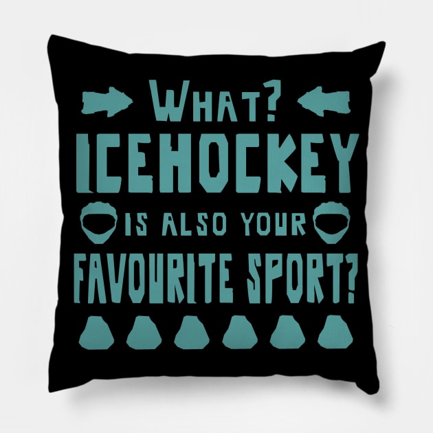 Ice Hockey Body Check Hockey Stick Pillow by FindYourFavouriteDesign