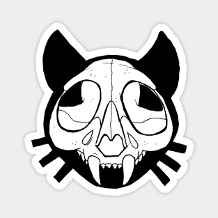 Halloween Black Cat Skull Magnet