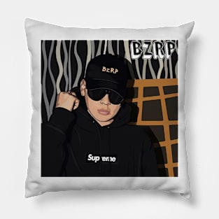 Bizarrap trap reggaeton trap rap urban music black Pillow