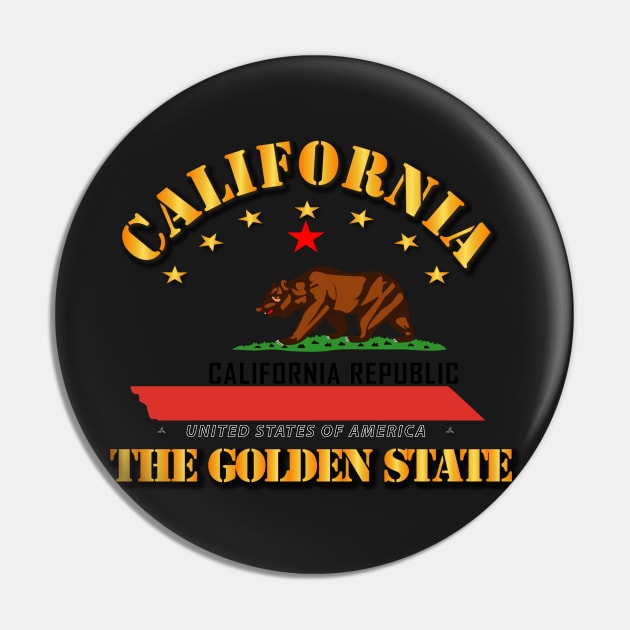 California - The Golden State Pin by twix123844