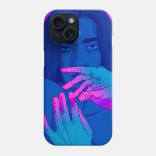 Blue Irina Portrait Phone Case