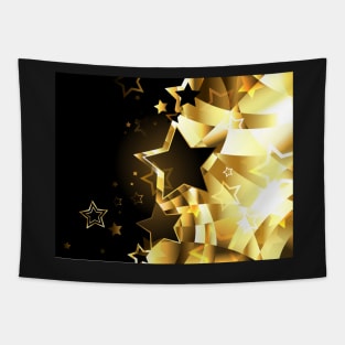 Abstract golden background with stars Tapestry