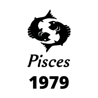 Black Zodiac Birthday Pisces 1979 T-Shirt