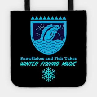 Snowflakes and Fish Takes: Winter Fishing Magic Winter Fishing Tote