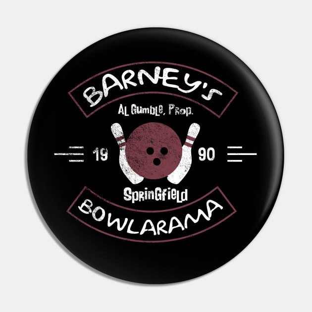 Barney's Bowlarama with Pin Pals on Back Pin by hauntedjack