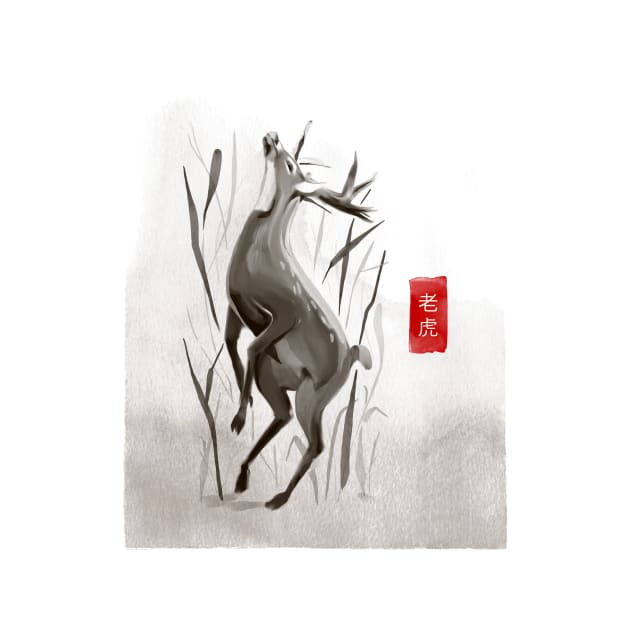 Asian Deer Artwork by mattserpieces