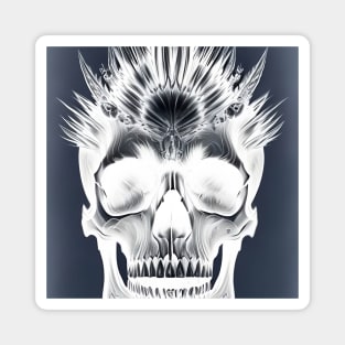 Negative Tribal Skull Magnet