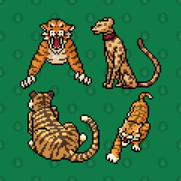 Pixel Jungle Tiger by Mako Design 