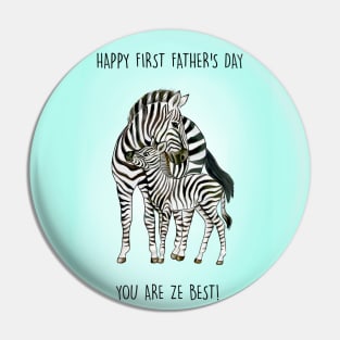 Zebra Father's day Pin