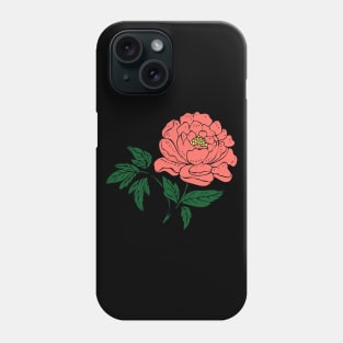 Living Coral Peony Flower Phone Case