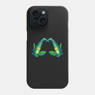 Angelfish | Pair of twins | Black background | Phone Case