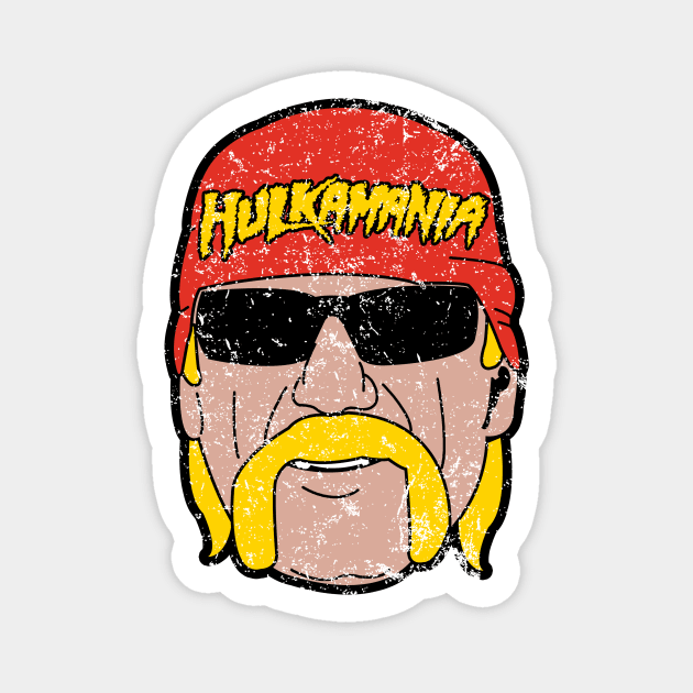 Cracked Hulkamania Magnet by liora natalia