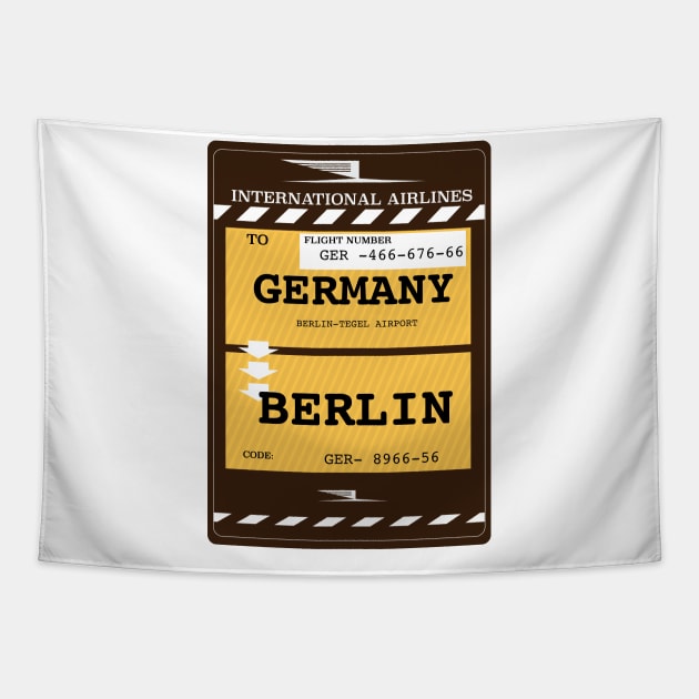 Germany Berlin travel ticket Tapestry by nickemporium1