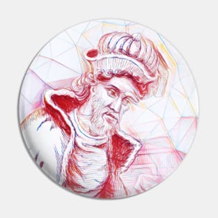 Dionysius of Halicarnassus Portrait | Dionysius of Halicarnassus Artwork | Line Art Pin