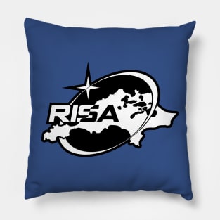 Rottnest Island Space Agency (RISA) Logo Black and White Pillow