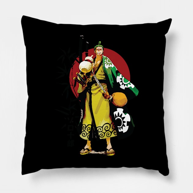 ONE  PIECE - MONKEY F LUFFY T-SHIRT P30 Pillow by Huko