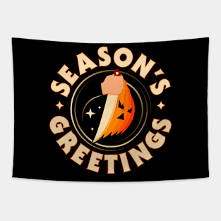 Spooky Season's Greetings Tapestry