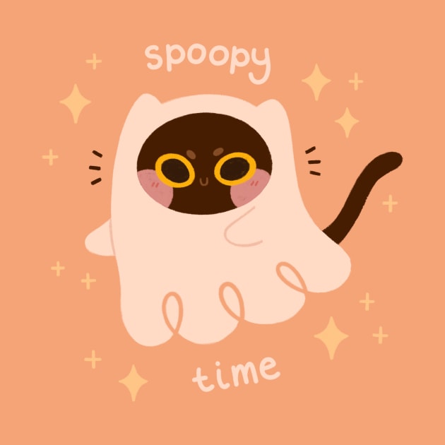 Spoopy Time Cat by Niamh Smith Illustrations