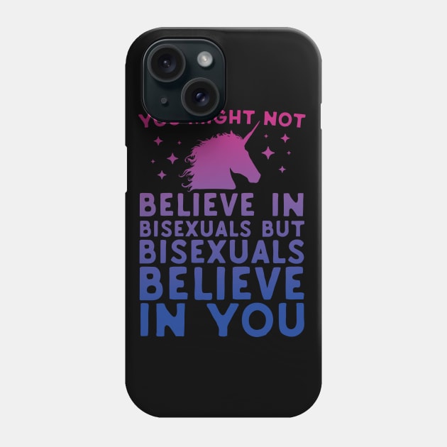 Bisexual Unicorns Believe In You Phone Case by Eugenex