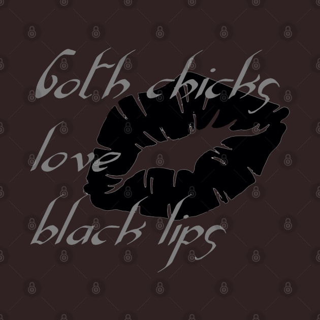 Goth Chicks Love Black Lips Halloween Humor by taiche