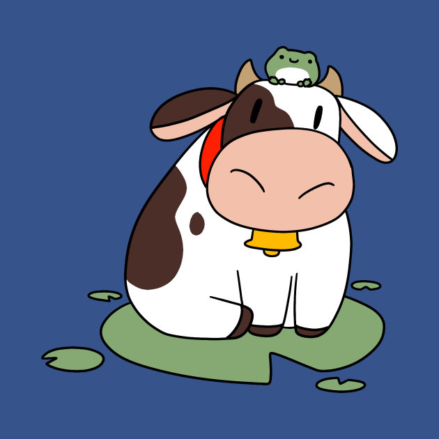 Lilypad Cow and Frog Frog Hoodie TeePublic