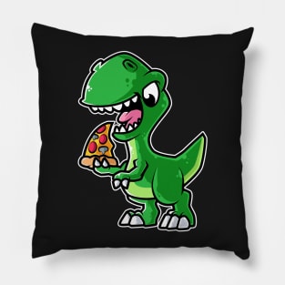 Dinosaur Tyrannosaurus Eating Pizza Lovers design Pillow